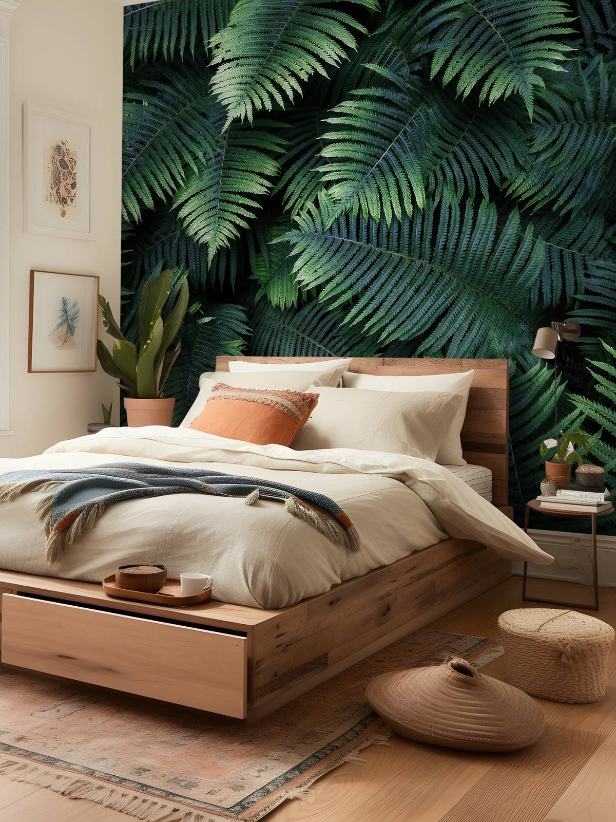 Large palm leaves