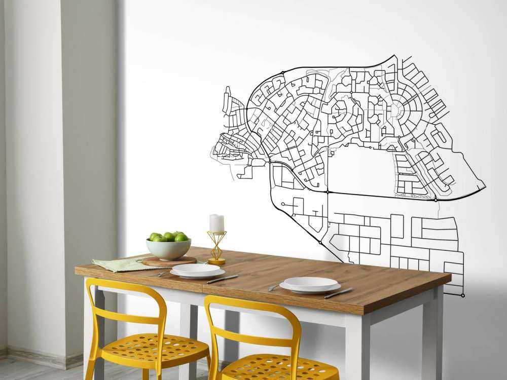 Plattegrond van Urk, wit 