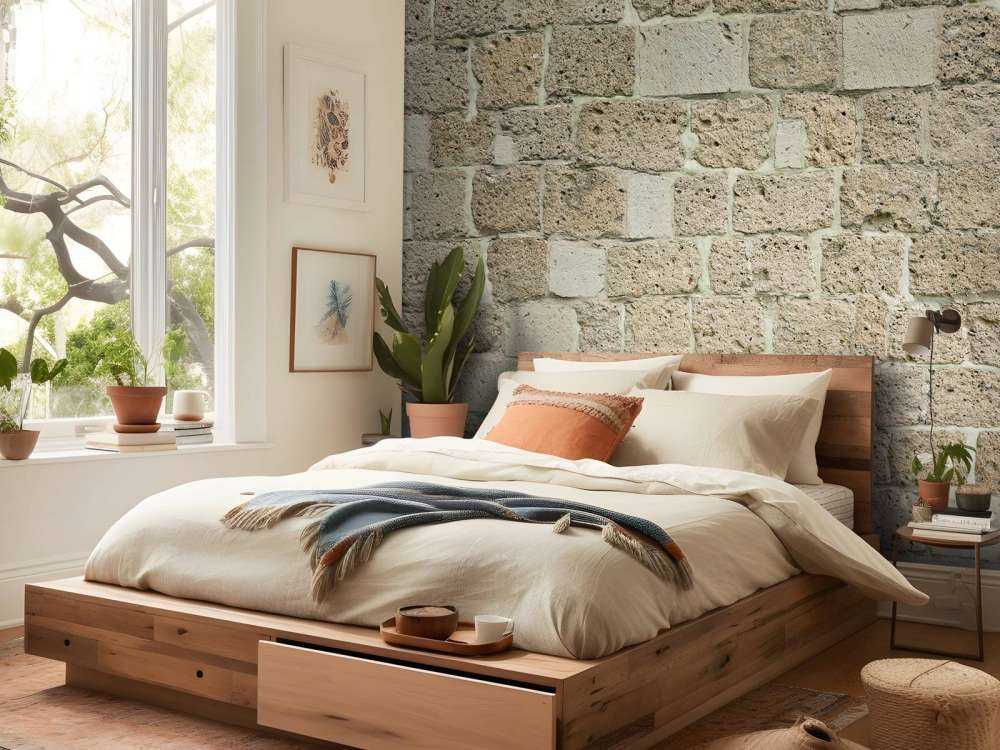 Wall with big bricks