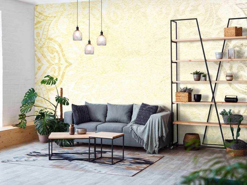 Yellow and grey mandalas