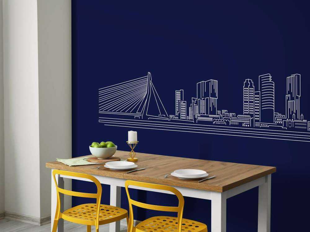 Rotterdam skyline blauw