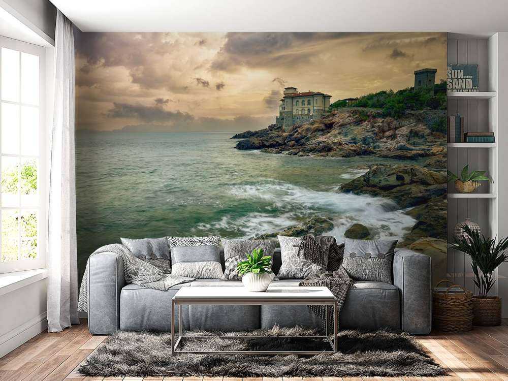Old castle on the coast