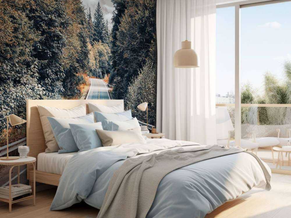 Forest along an American road