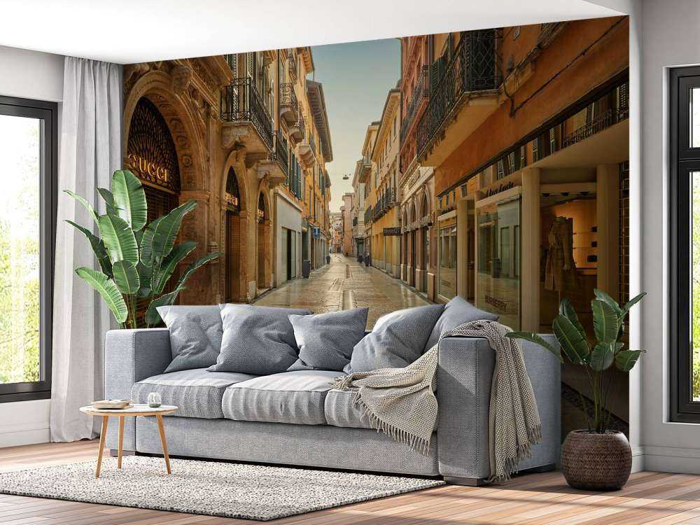 Shopping street in Italy