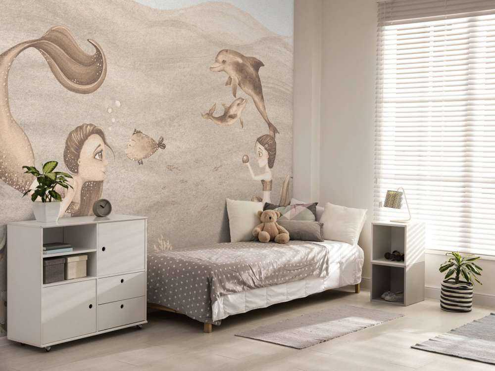 Mermaid world in taupe