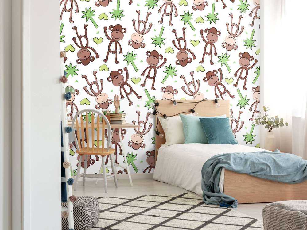 Monkeys and palm trees