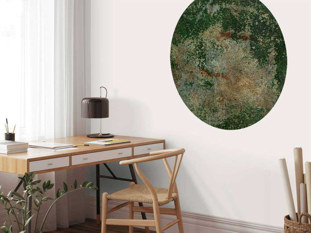 Industrial green metal structure