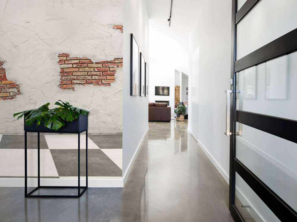 Brick wall with stucco