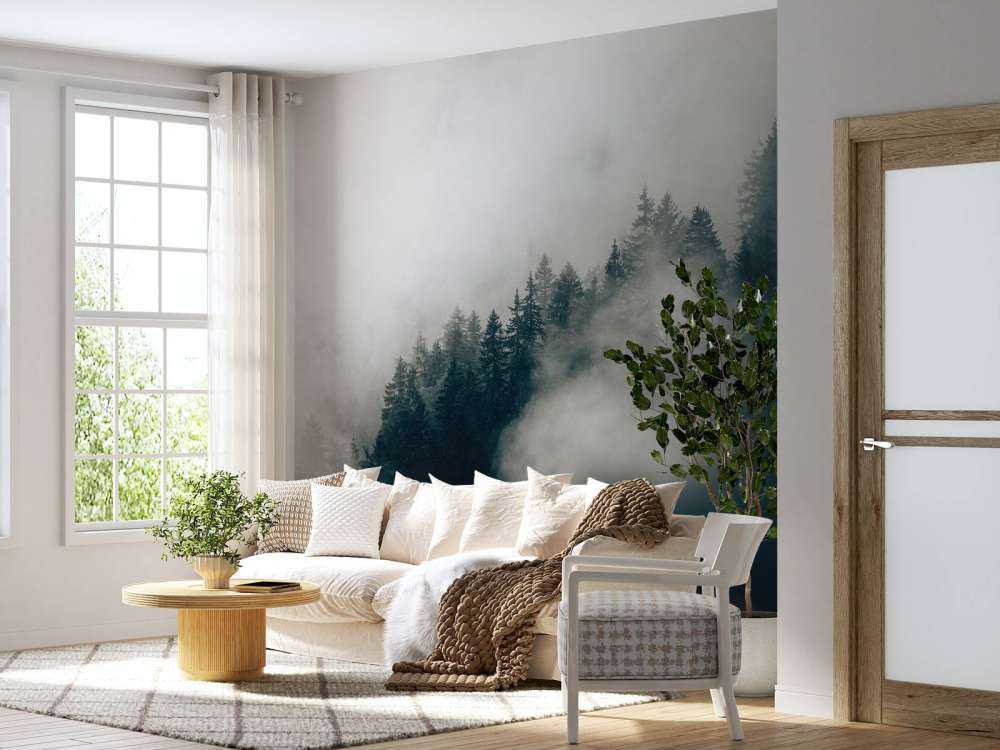 Foggy alpine morning