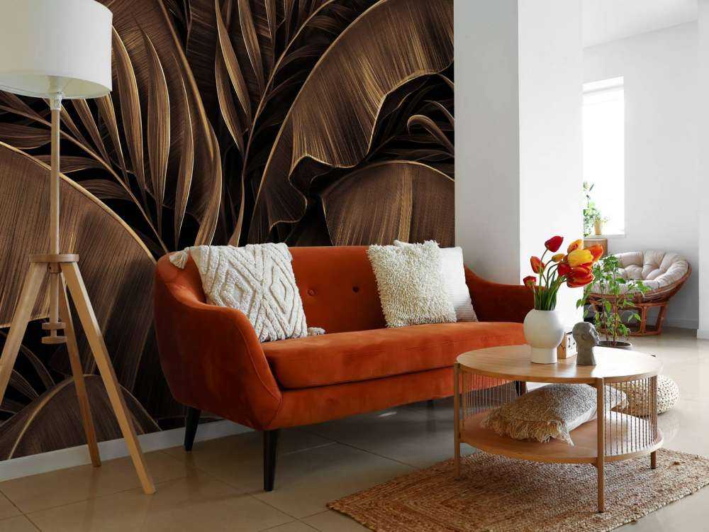 Bronze banana leaves