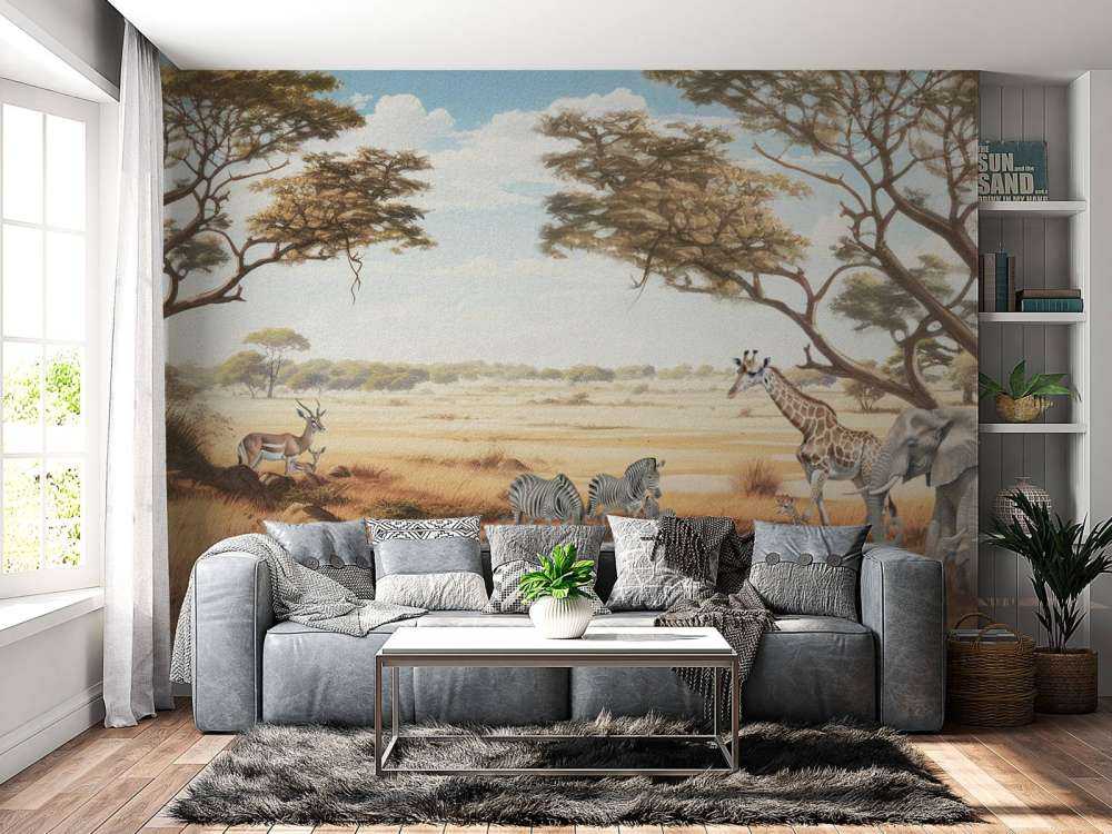 Safari landscape in color