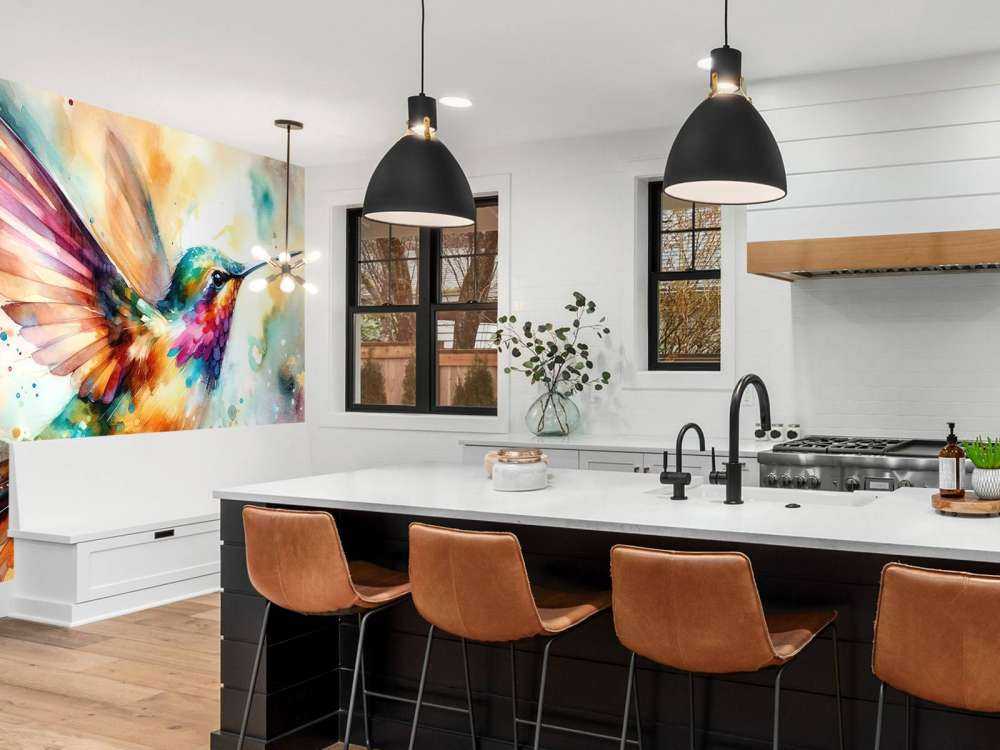 Iridescent Hummingbird Mid Flight