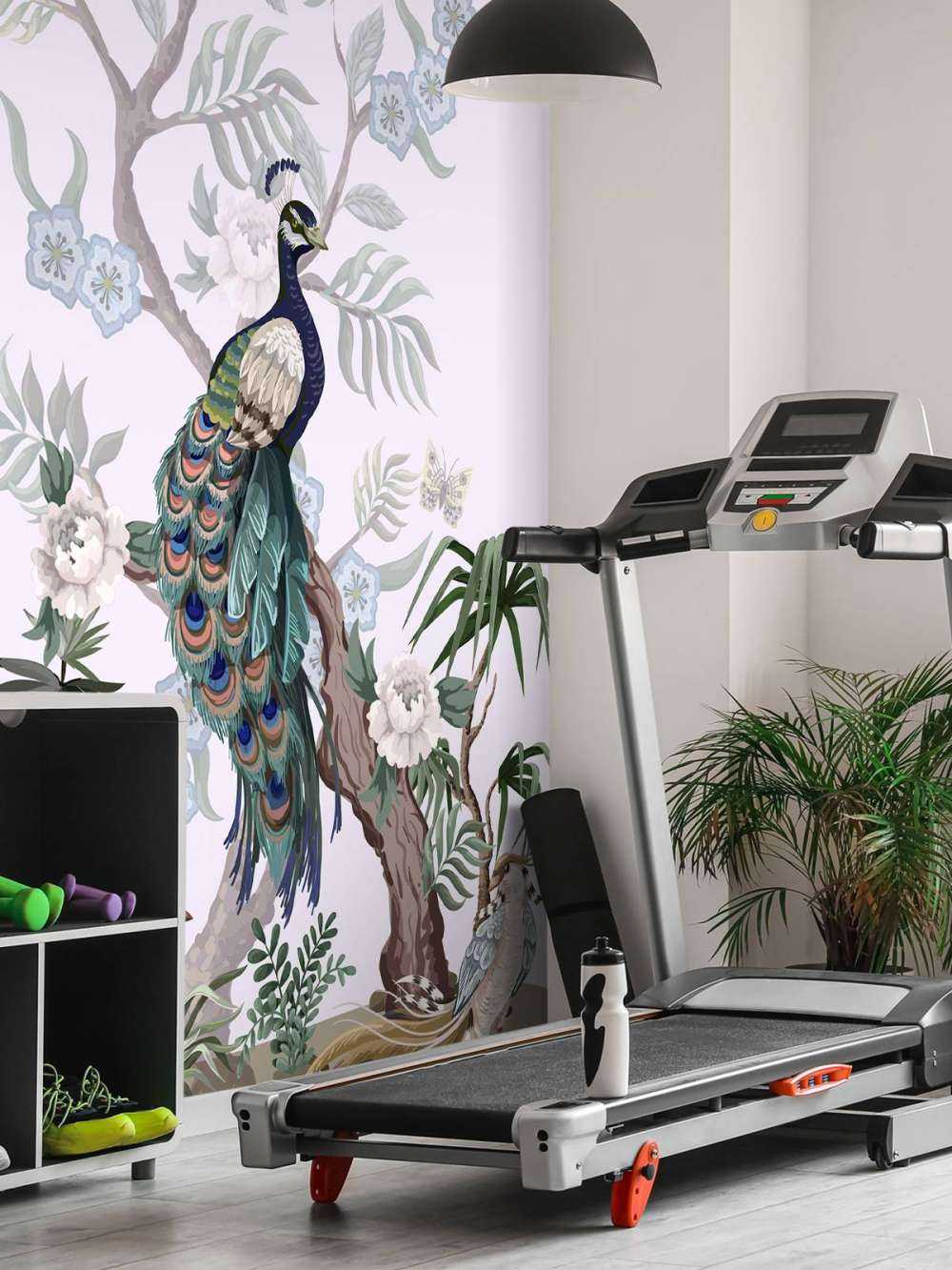 Peacocks and peonies