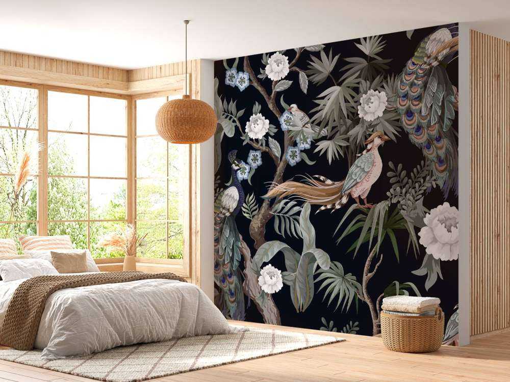 Peacock Splendor in Night Bloom