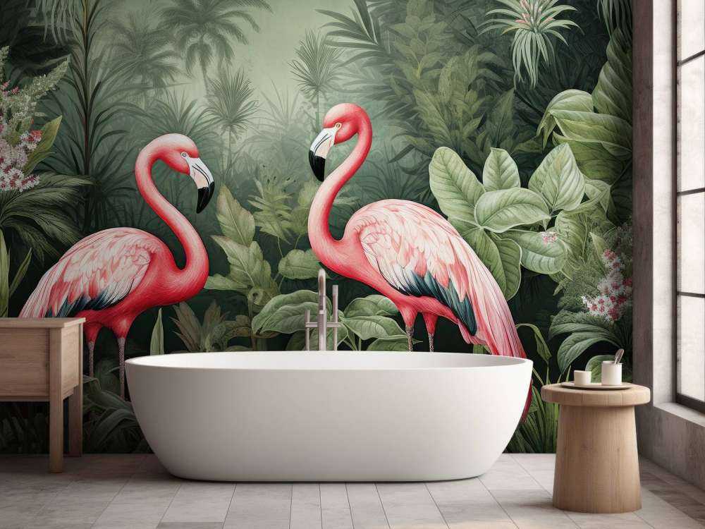 Flamingo Floral Oasis