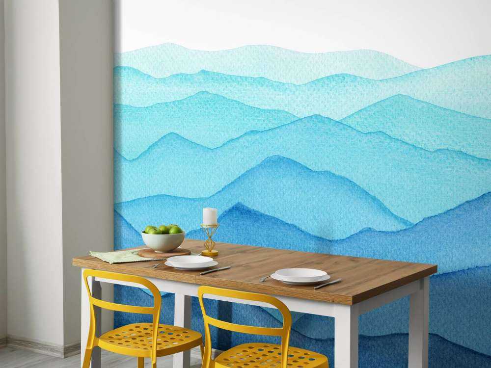 Watercolor mountains