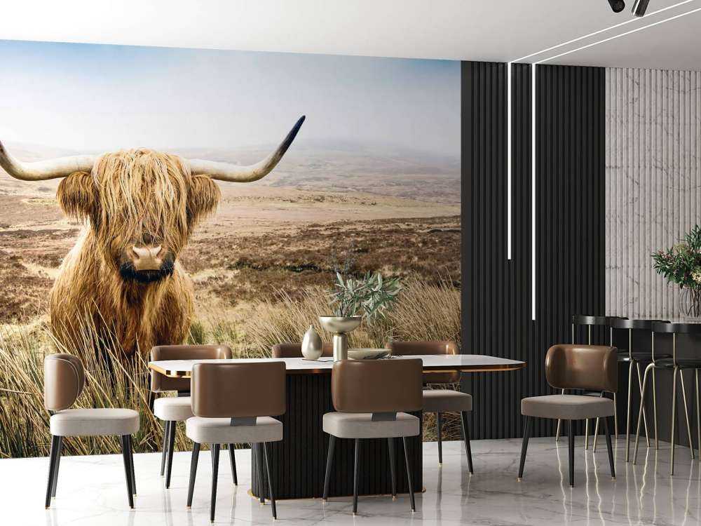 Scottish Highlander with reed