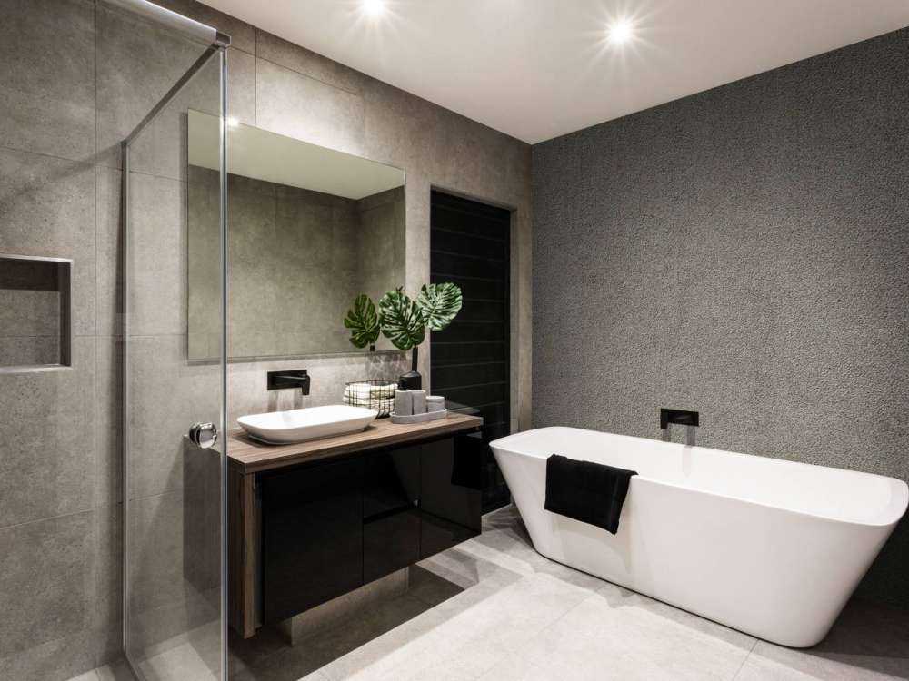 Concrete wall with fine stones