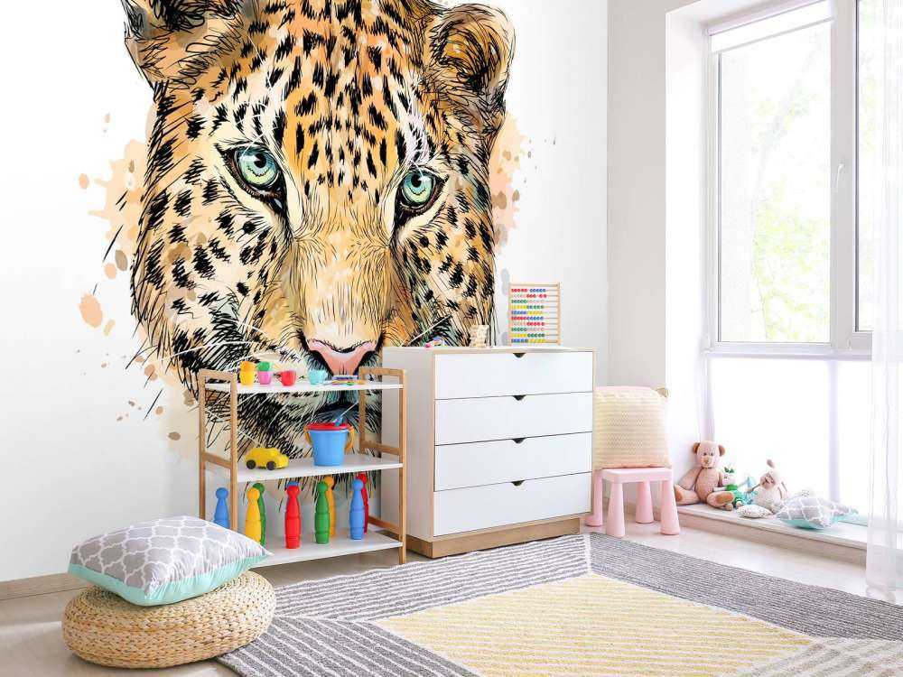 Luipaard van waterverf