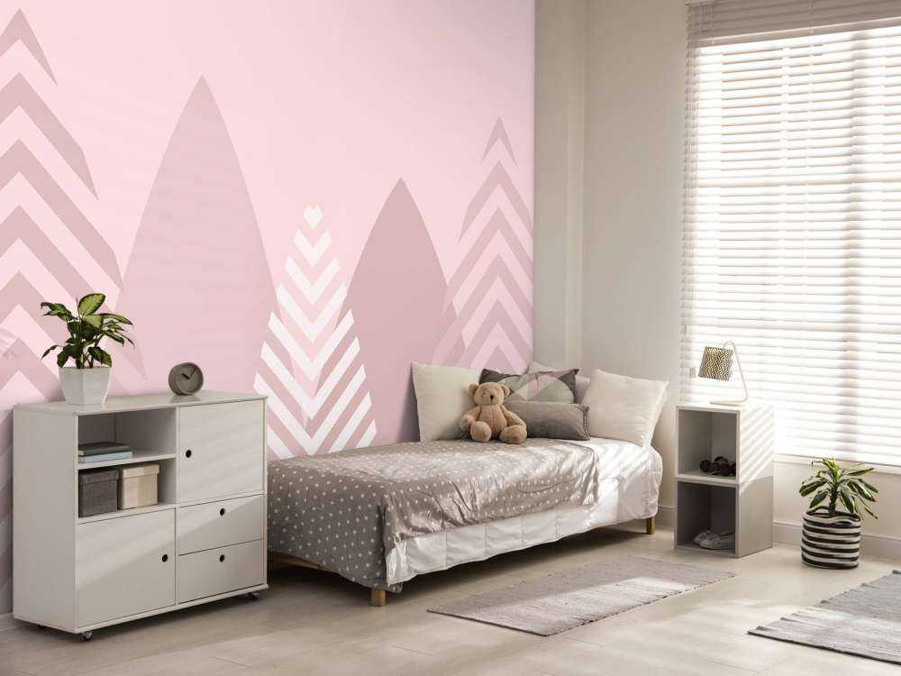 High mountains, pink