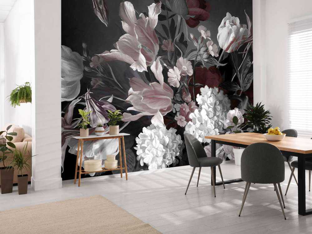 Bouquet with red tulips