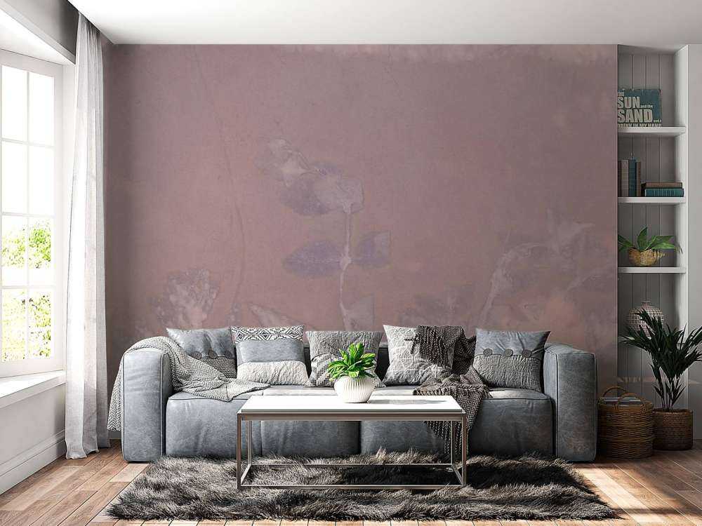 Wild geranium and snowberry - mauve
