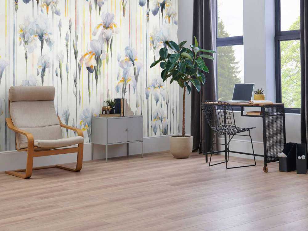 Irises and Stripes Seamless Blue