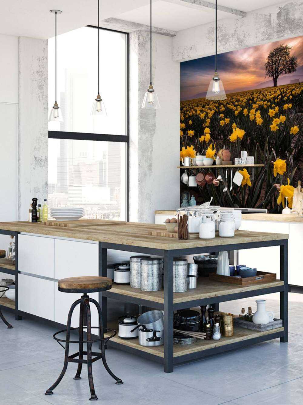 Field with daffodils