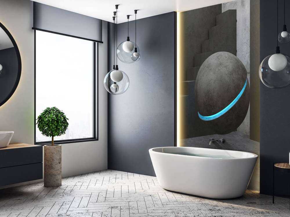 Staircase with a 3D ball