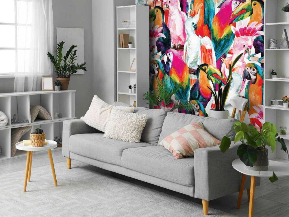 Tropical coloured birds