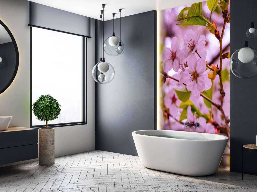 Pink blossoms with petals