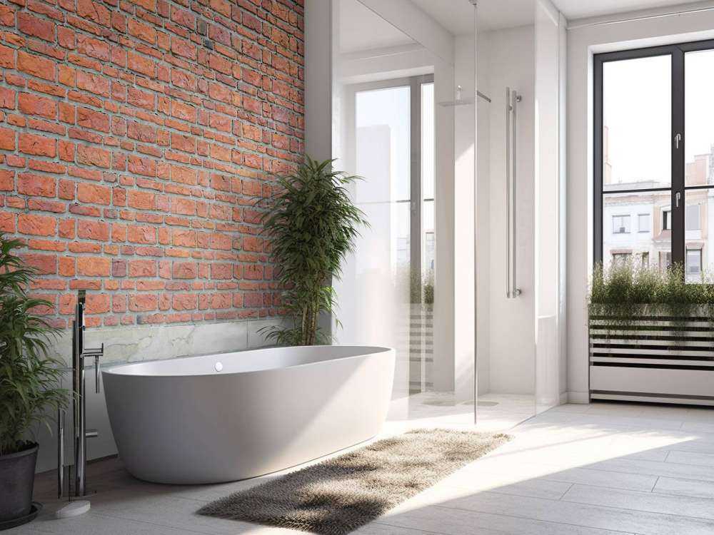 Bricks with old concrete