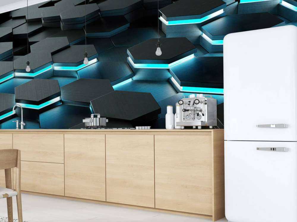 Luminous 3D hexagons