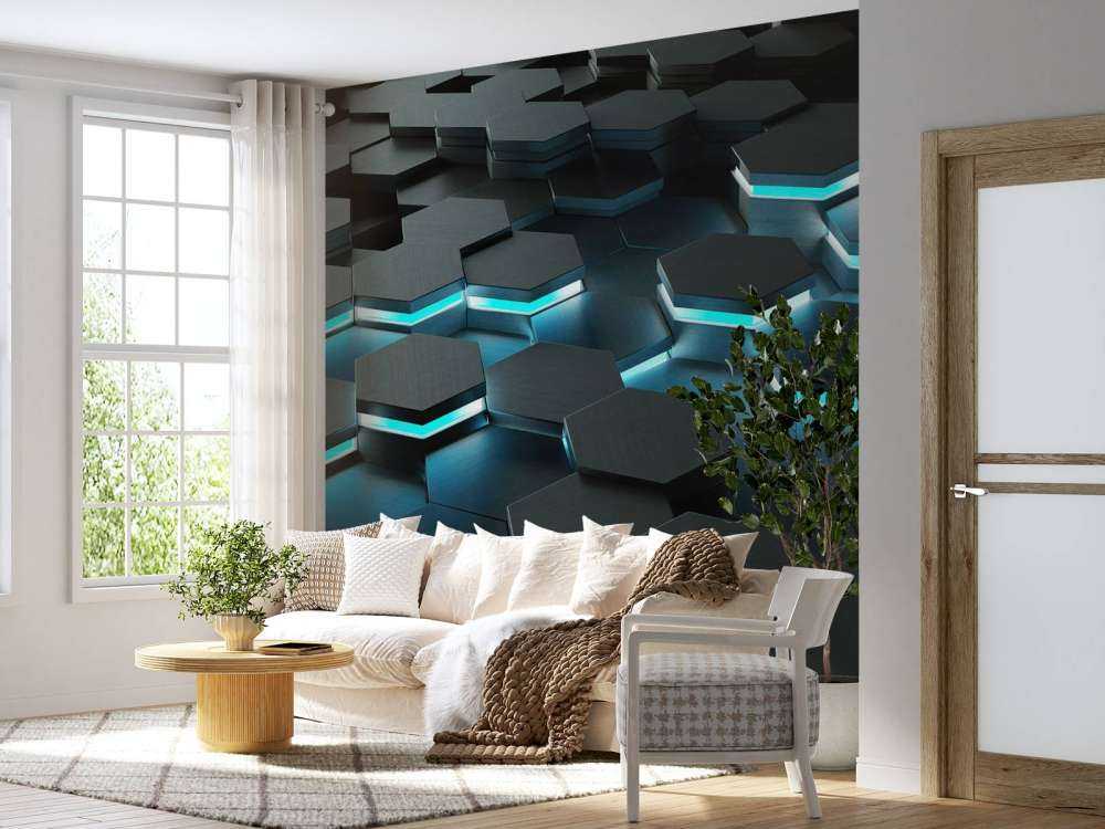 Luminous 3D hexagons