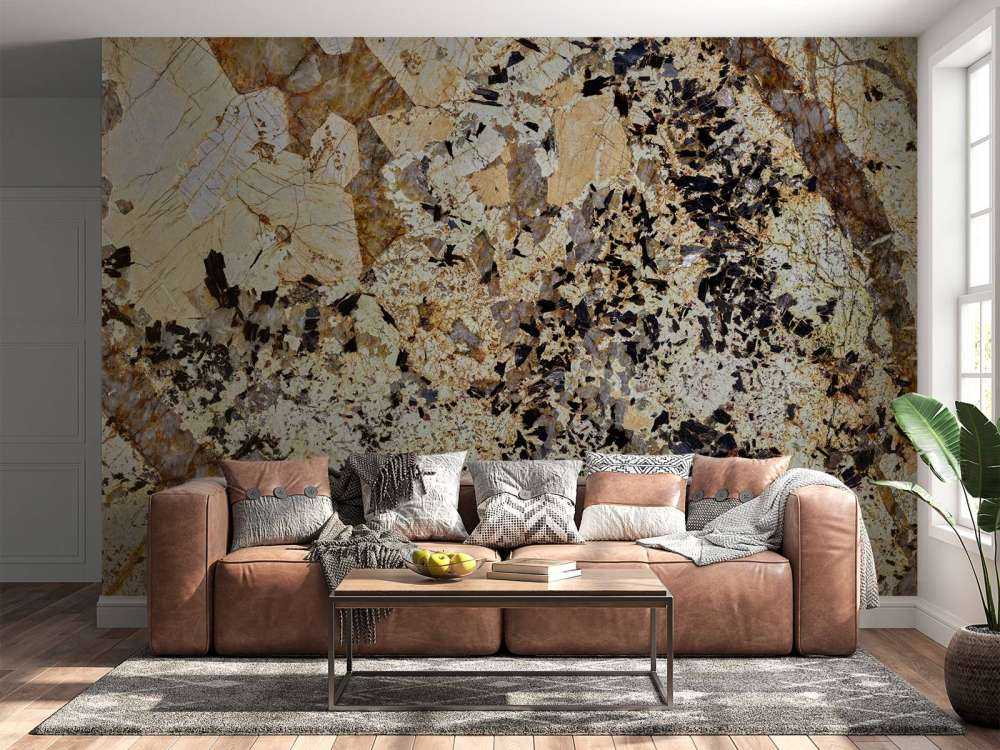 Brown coloured marble