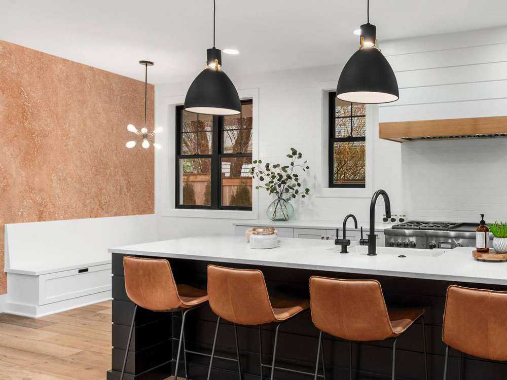 Terracotta coloured marble