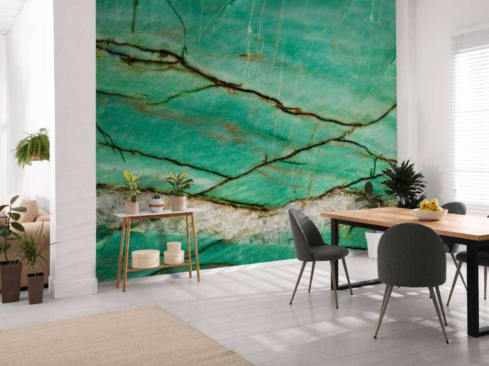 Close-up green marble