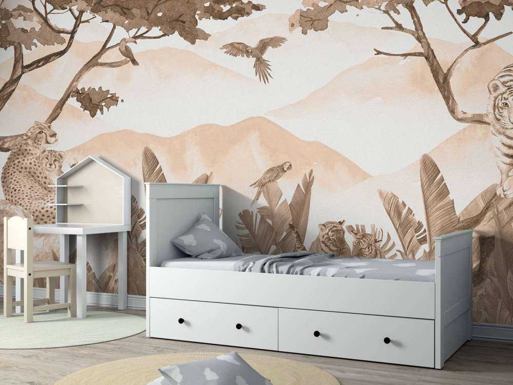 Predators in the jungle taupe