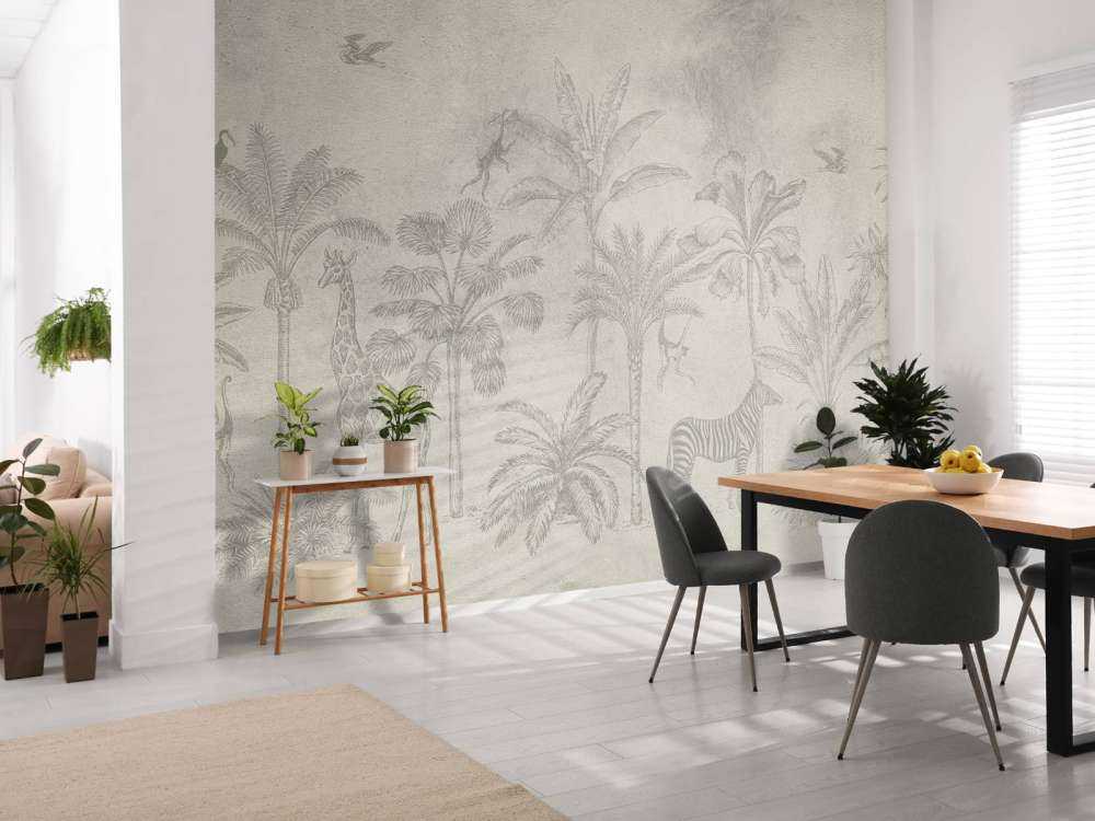 Tropical animal jungle green