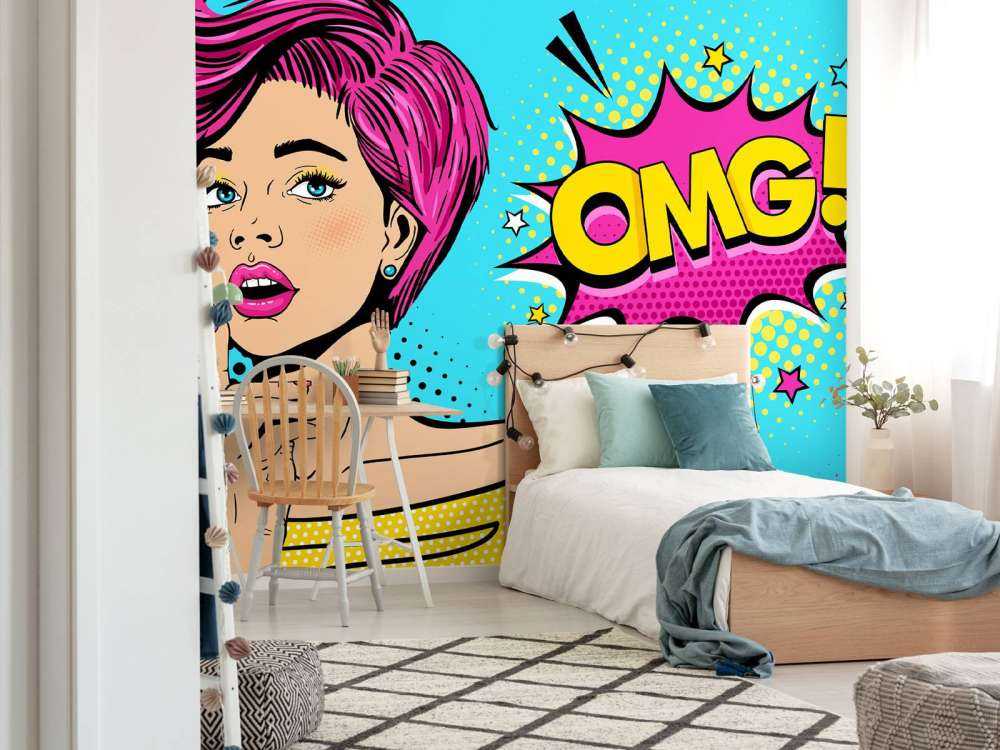 Woman in pop art style
