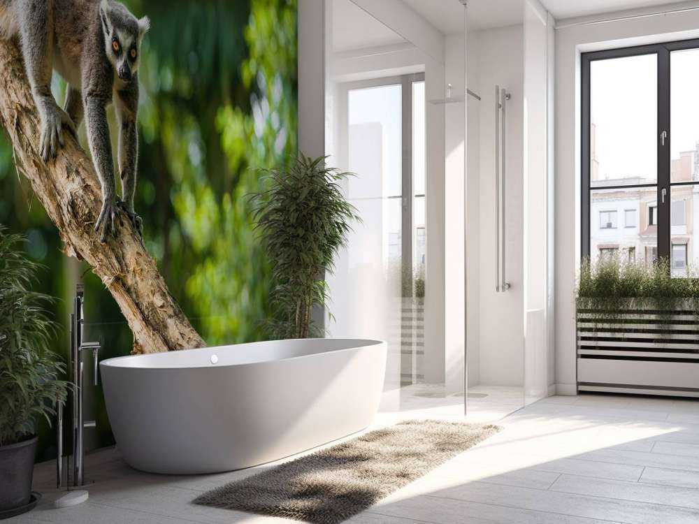 Ring-tailed monkey in a tree