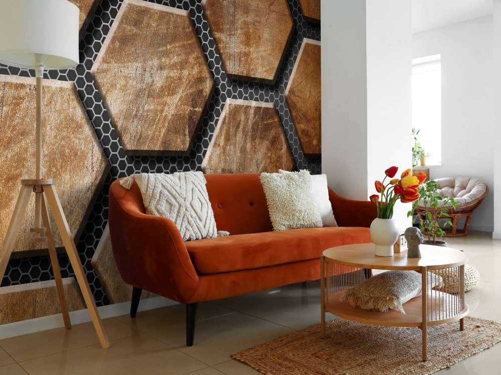 Brown hexagons