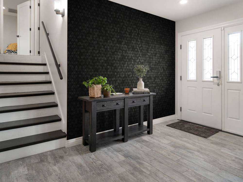 Black triangle tiles