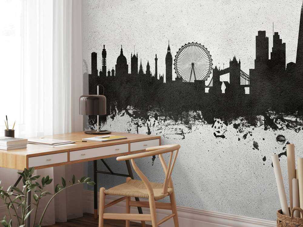 Watercolor skyline, London
