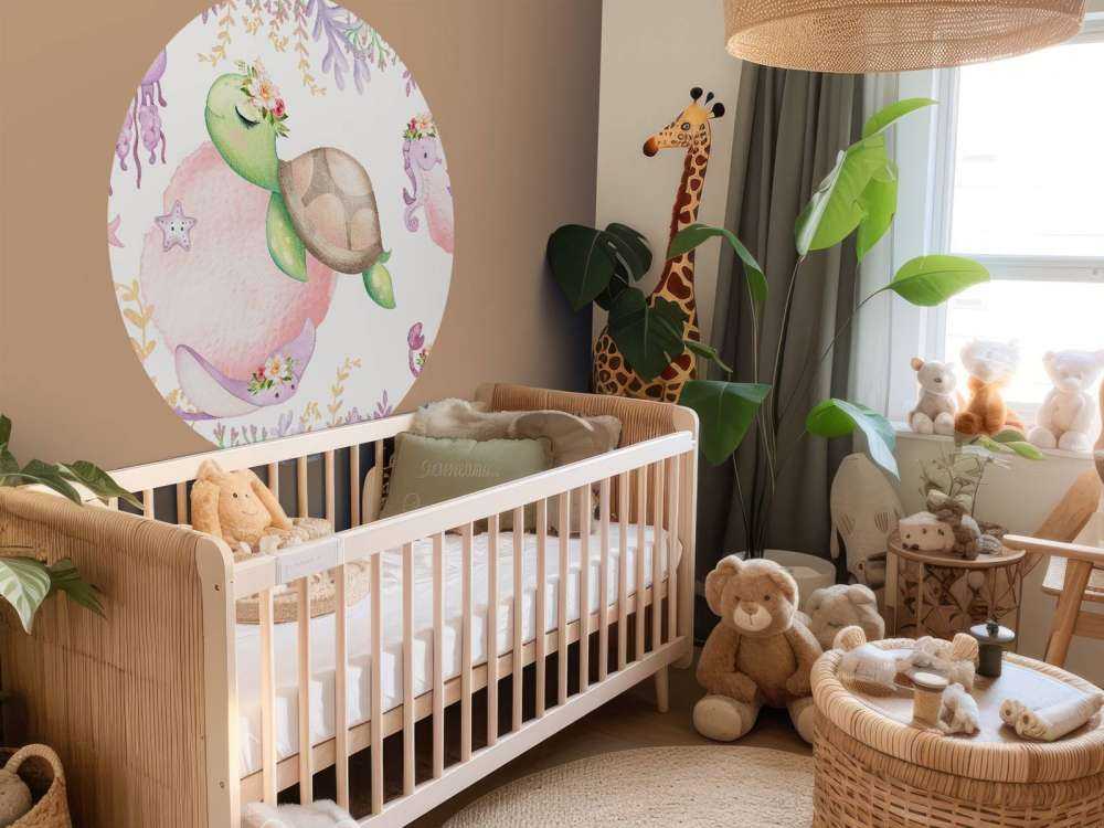 Pink sea baby room