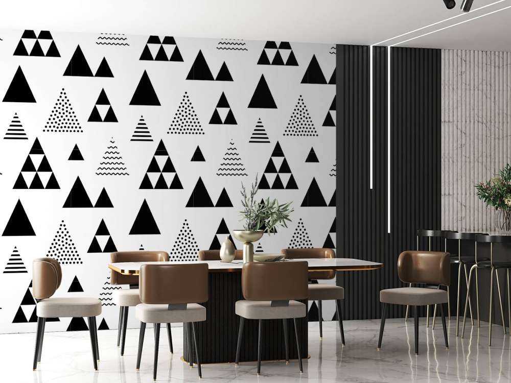 Triangles in black and white