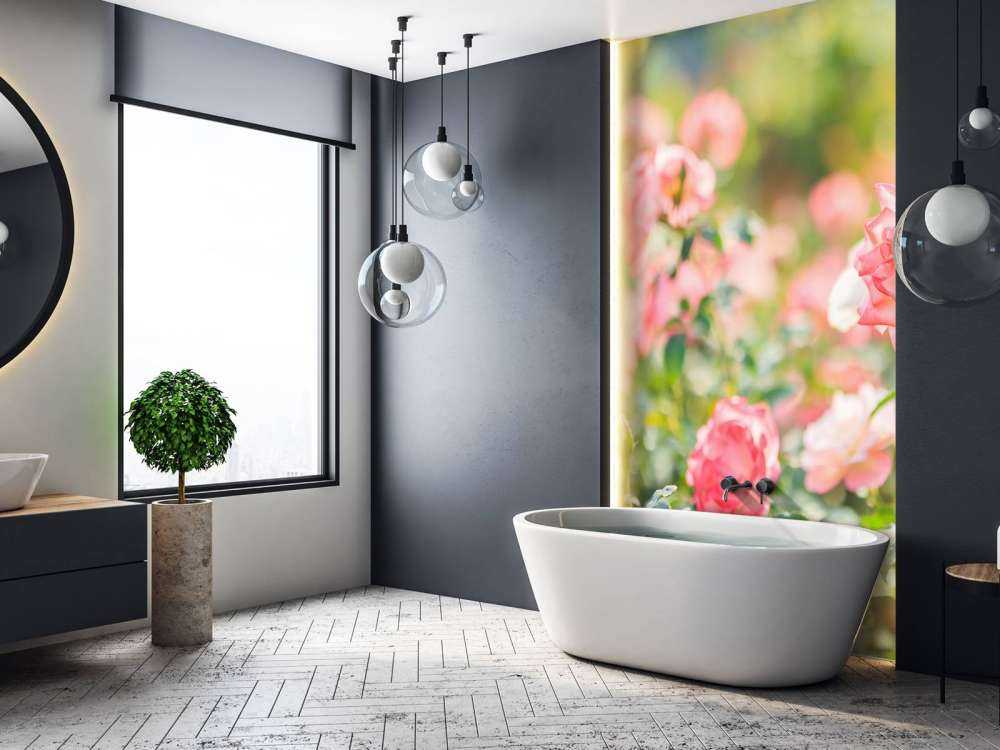 Light pink rose bush