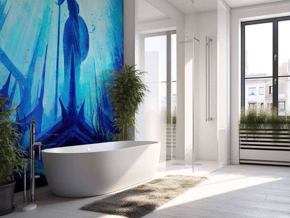 Greek goddess in the underwater world