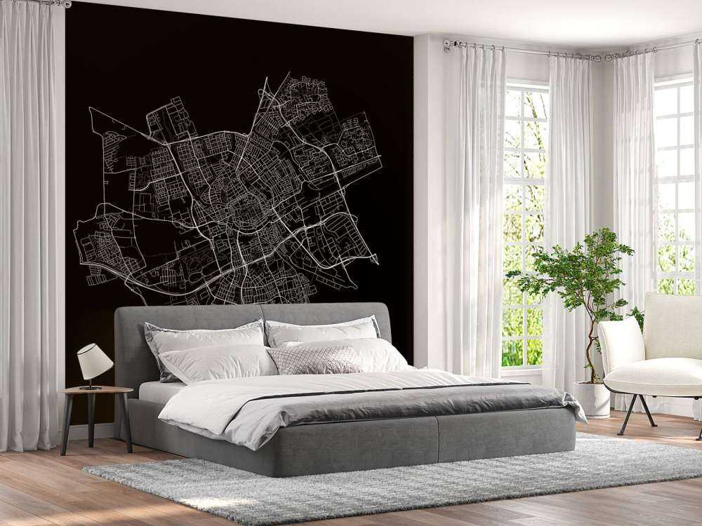 Map of Groningen, black