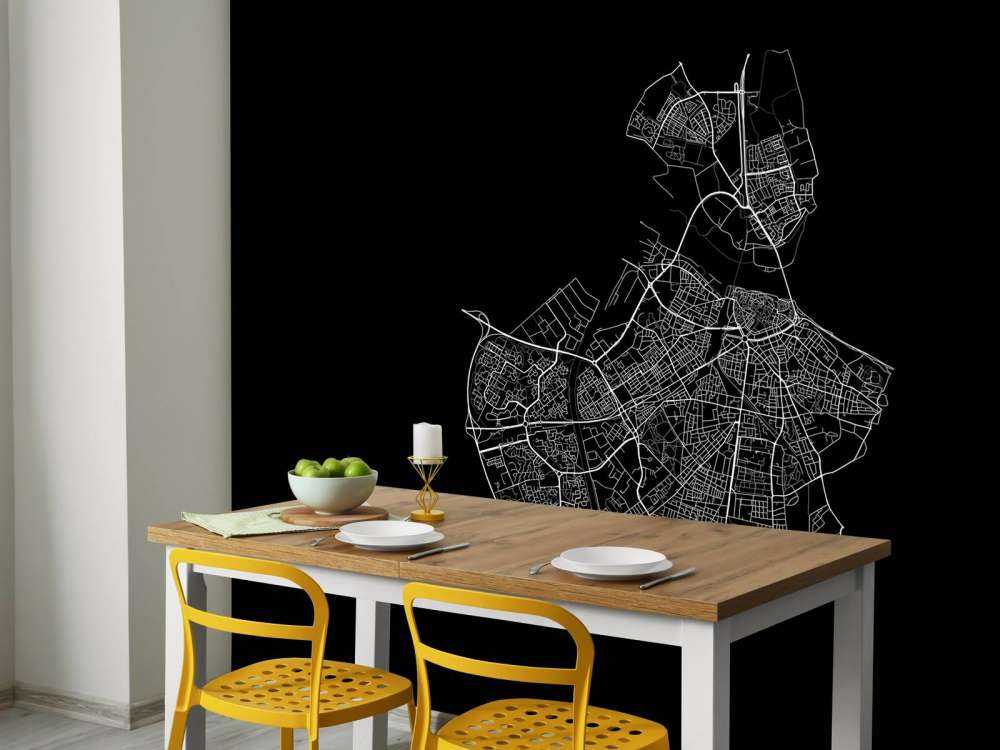 Map of Nijmegen, black